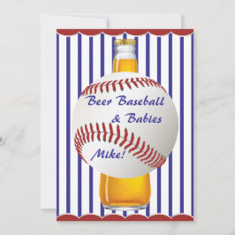 Daddy Shower Beer Baseball und Babies Einladung