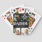 Daddy Sie sind unser Superheld Foto Collage Custom Spielkarten (Rückseite)