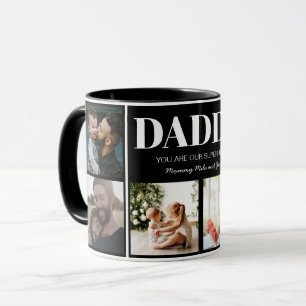 Daddy Sie sind unser Superheld Foto Collage Custom Tasse