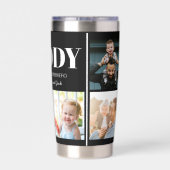 Daddy Sie sind unser Superheld Foto Collage Custom Thermobecher (Rückseite)