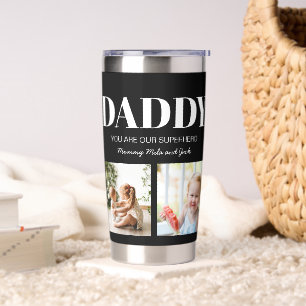 Daddy Sie sind unser Superheld Foto Collage Custom Thermobecher