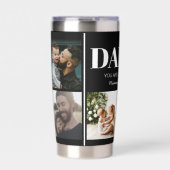 Daddy Sie sind unser Superheld Foto Collage Custom Thermobecher (Vorderseite)
