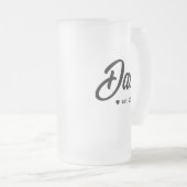 Daddy Simple Lettern | VATER Mattglas Bierglas (VorderseiteRechts)