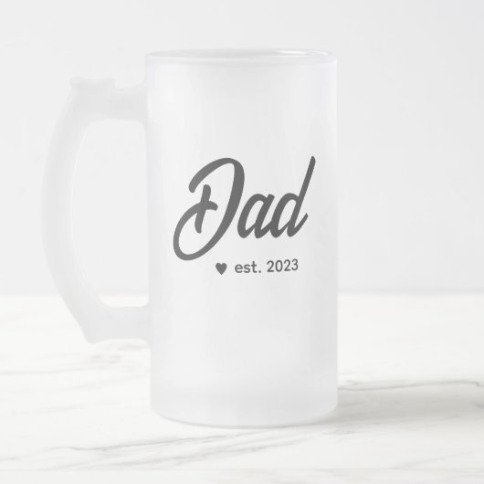 Daddy Simple Lettern | VATER Mattglas Bierglas (Links)