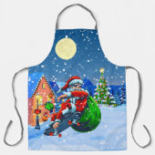 Daddy Skateboard Santa Claus Funny Schürze (Vorderseite)