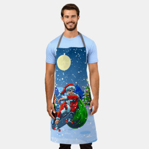 Daddy Skateboard Santa Claus Funny Schürze