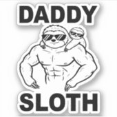 Daddy Sloth Aufkleber (Vorderseite)