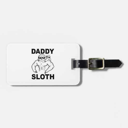 Daddy Sloth Gepäckanhänger (Vorderseite horizontal)