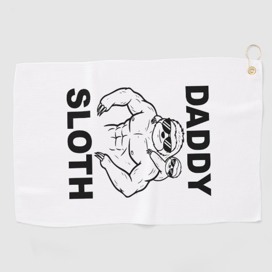 Daddy Sloth Golfhandtuch (Horizontal)