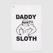 Daddy Sloth Golfhandtuch (Vorderseite)