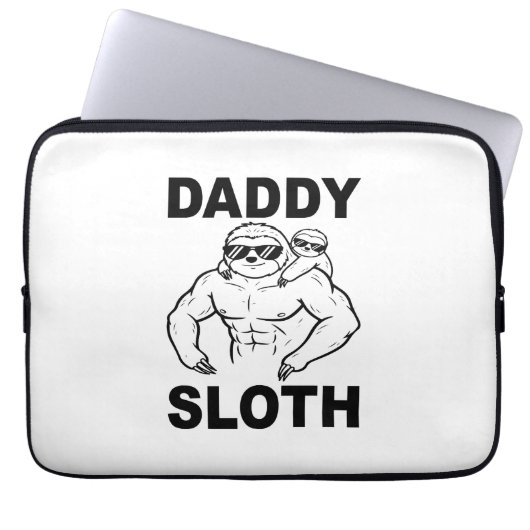 Daddy Sloth Laptopschutzhülle (Vorderseite)