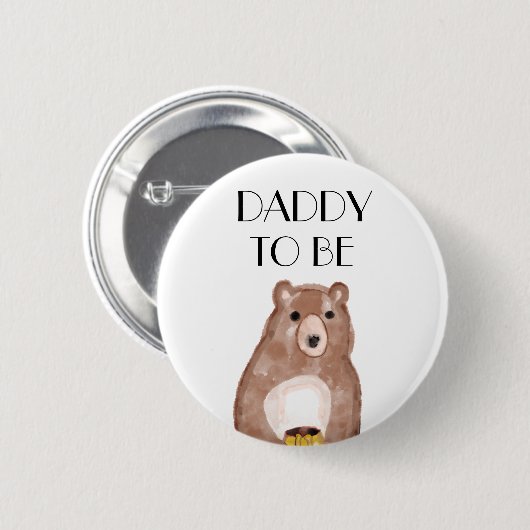 Daddy soll Babydusche sein Button (Vorne & Hinten)