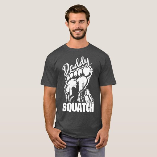 Daddy Squatch Vater Bigfoot Sasquatch Vathers Day T-Shirt (Vorne ganz)