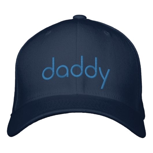 Daddy - Stickerei Bestickte Baseballkappe (Vorderseite)