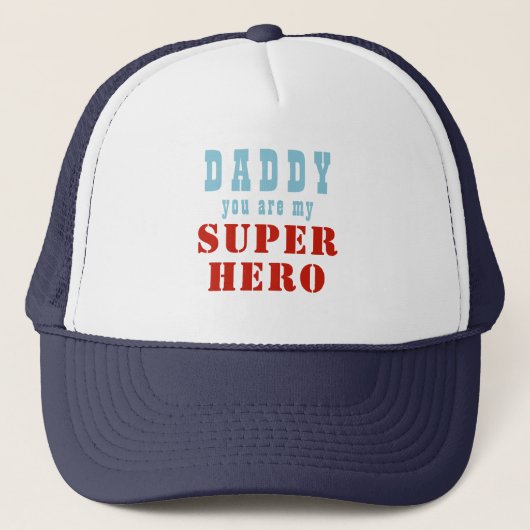 Daddy Super Hero Fun Vatertag Truckerkappe (Vorderseite)