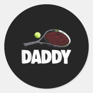 Daddy Tennis S Funny Women Tennis T-Shirts Badmin Runder Aufkleber