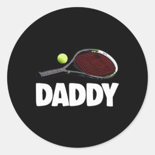 Daddy Tennis S Lustige Frauen Tennis Spiel Tees Ba Runder Aufkleber