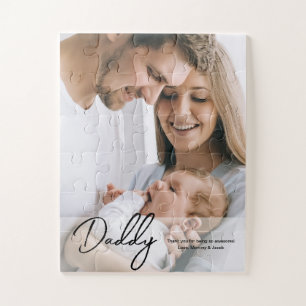 Daddy Thank you Custom photo father's day Puzzle