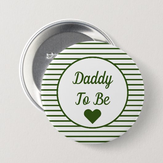 Daddy to be Baby Shower Button (Vorne & Hinten)