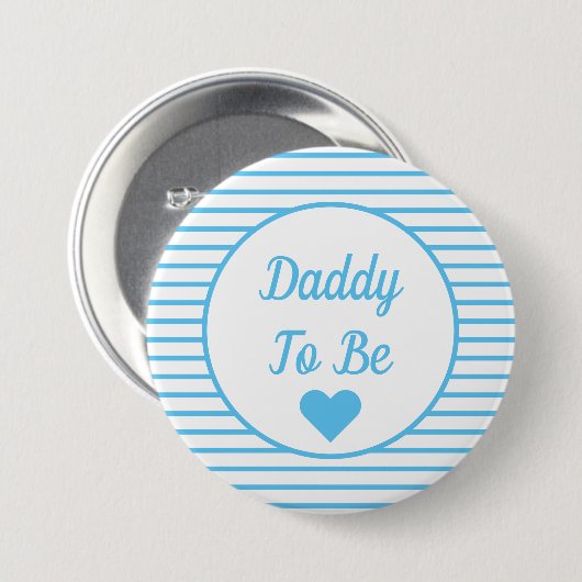 Daddy to be Baby Shower Button (Vorne & Hinten)