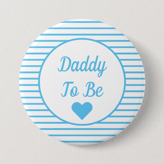 Daddy to be Baby Shower Button (Vorderseite)