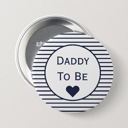 Daddy to be Baby Shower Button (Vorne & Hinten)