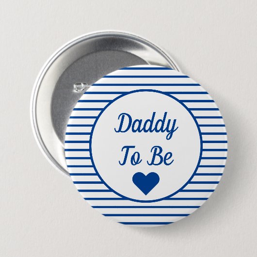 Daddy to be Baby Shower Button (Vorne & Hinten)