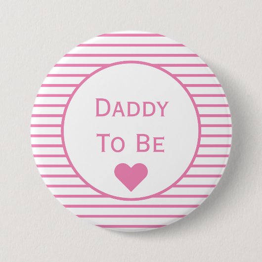 Daddy to be Baby Shower Button (Vorderseite)