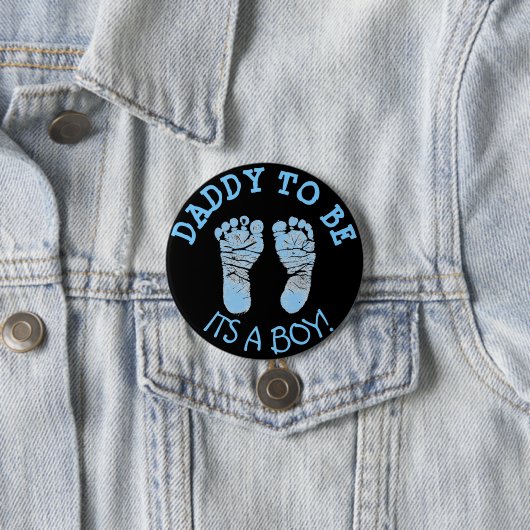 Daddy to be Baby Shower Button Black and Blue (Beispiel)