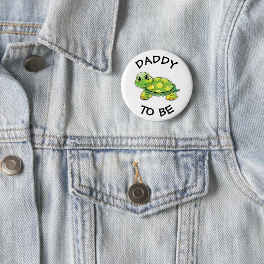 Daddy to be Baby Shower Button Schildkröte Thema (Beispiel)