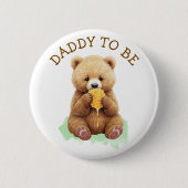 Daddy to Be | Bear Boy's Baby Shower Button (Vorderseite)