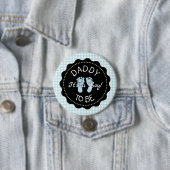 Daddy to be Blue Gingham Baby Shower Button (Beispiel)