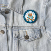 Daddy to be Blue Teddy Bear Baby Shower Button (Beispiel)