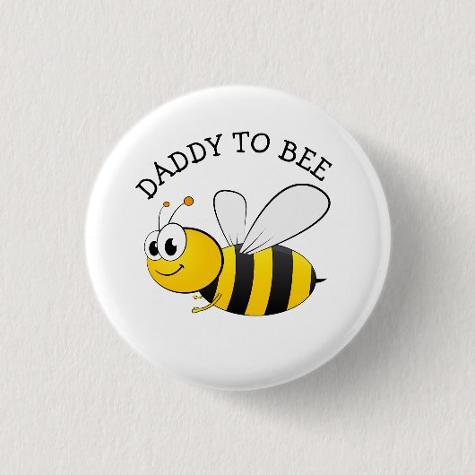 Daddy to be Bumble Bee Baby Shower Button (Vorderseite)