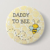 Daddy to be Bumblebee Baby Shower Button (Vorderseite)