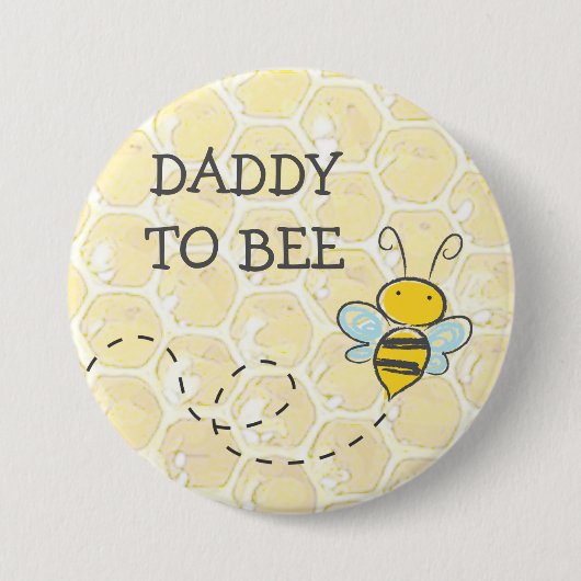 Daddy to be Bumblebee Baby Shower Button (Vorderseite)
