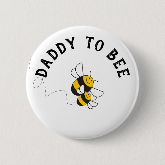 Daddy to be button for bumblebebaby dusche (Vorderseite)