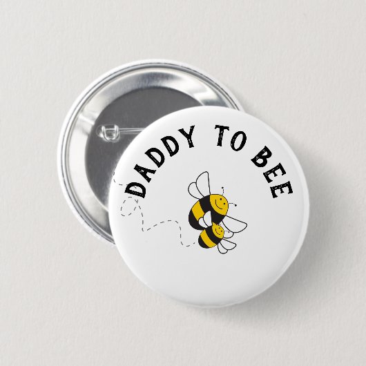 Daddy to be button for bumblebebaby dusche (Vorne & Hinten)