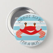 Daddy to be Crap It a Boy Baby Shower Button (Vorne & Hinten)