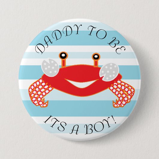 Daddy to be Crap It a Boy Baby Shower Button (Vorderseite)