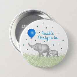 Daddy to be Elephant Mama & Baby Boy Baby Shower Button