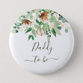 Daddy to be Eucalyptus Greenery New Dad Button