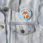 Daddy to be Forest Animals Fox Baby Shower Button (Beispiel)