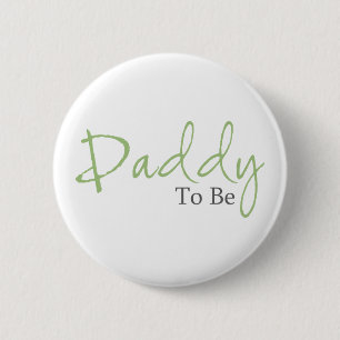 Daddy To Be (grünes Skript) Button