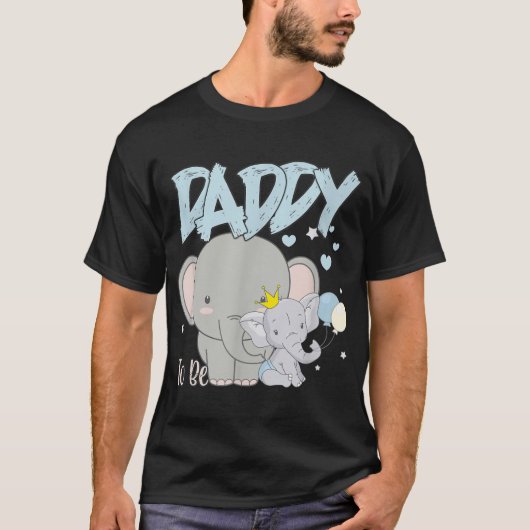 Daddy to be Niedlich Elephant Baby Shower Pregnanc T-Shirt (Vorderseite)