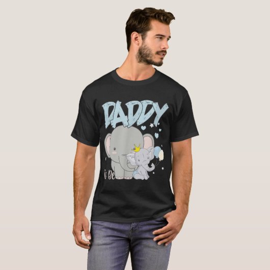 Daddy to be Niedlich Elephant Baby Shower Pregnanc T-Shirt (Vorne ganz)