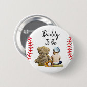 Daddy to Be of a Lil Slugger Baby Showbutton Button (Vorne & Hinten)