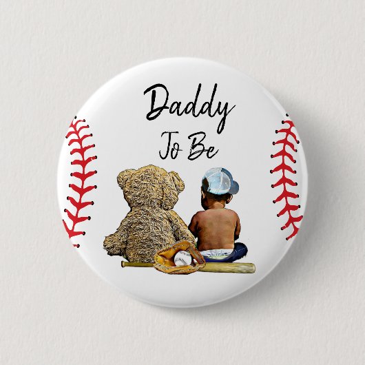 Daddy to Be of a Lil Slugger Baby Showknopf Button (Vorderseite)