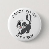 Daddy to be Racoon Baby Shower Button (Vorderseite)