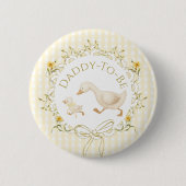 Daddy to be Silly Goose Gingham Baby Shower Button (Vorderseite)